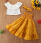 toddler crop and skirt set