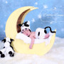 baby crochet cow photo prop