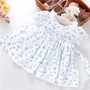 baby girls blue smocked dress