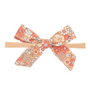 baby toddler orange floral print summer bow headband