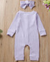 lavender baby girl romper