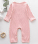 baby girls pink ribbed romper