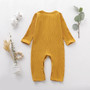 baby girls ribbed romper mustard