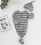 Baby boy knotted gown with hat