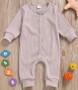 baby taupe romper