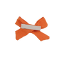 baby orange fall bow with alligator clip