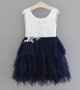 girls navy flower girl dress