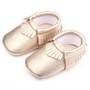 baby girls gold leather moccasins