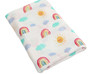 baby rainbow print muslin swaddle wrap