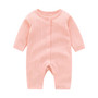 baby girl pink knit romper