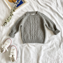 baby boy grey cable knit sweater