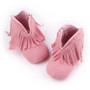 baby girl pink fringe boots