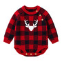 plaid baby romper