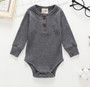 baby charcoal ribbed romper