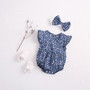 baby girls blue floral romper