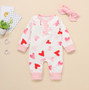 baby girl heart valentine's day romper