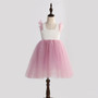 girls pink flower girl dress