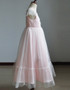 girls pink wedding dress