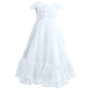 girls white flower girl dress