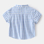 boys blue checkered shirt