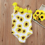 girls sunflower print swimsuit