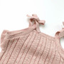 baby girls mauve knit romper