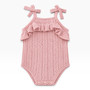 baby girls mauve speckle romper