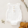 baby white muslin cotton romper