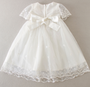 baby girl short sleeve baptism dress