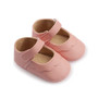 baby girls light pink leather flats