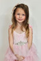 girls pink flower girl dress