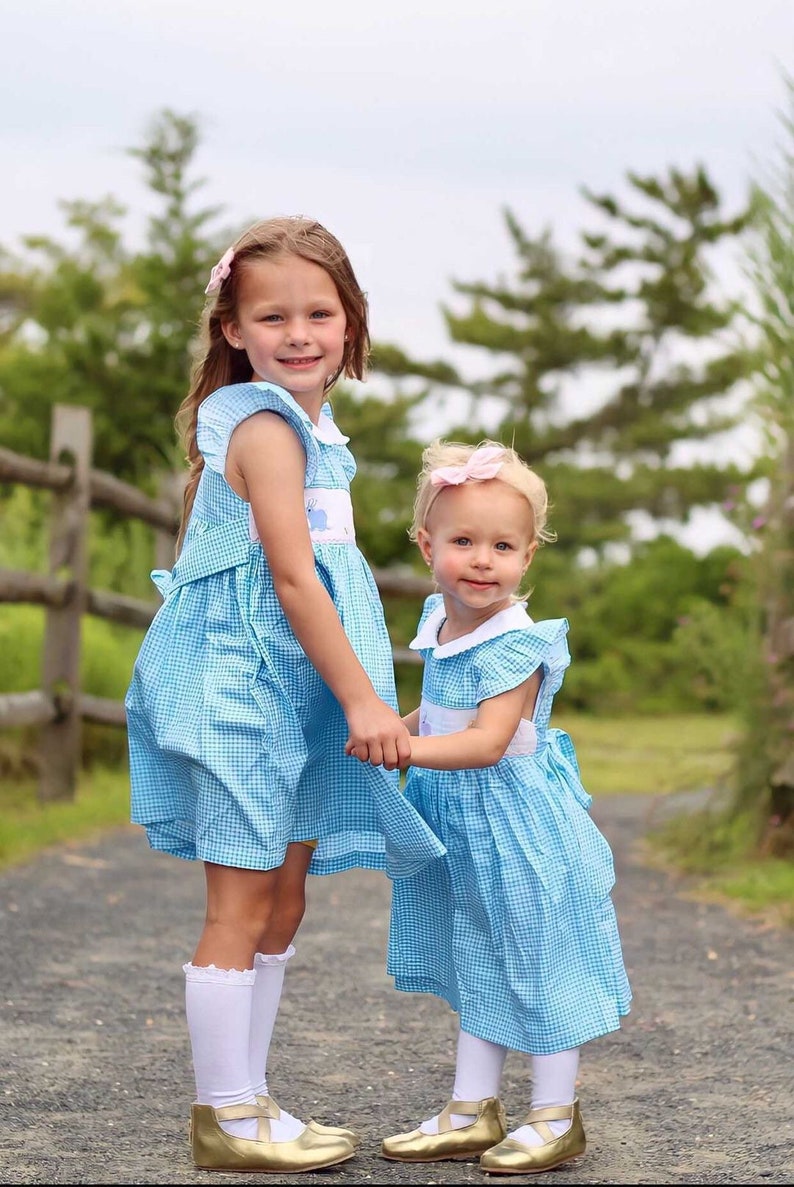 Erika Smocked Gingham Easter Dress