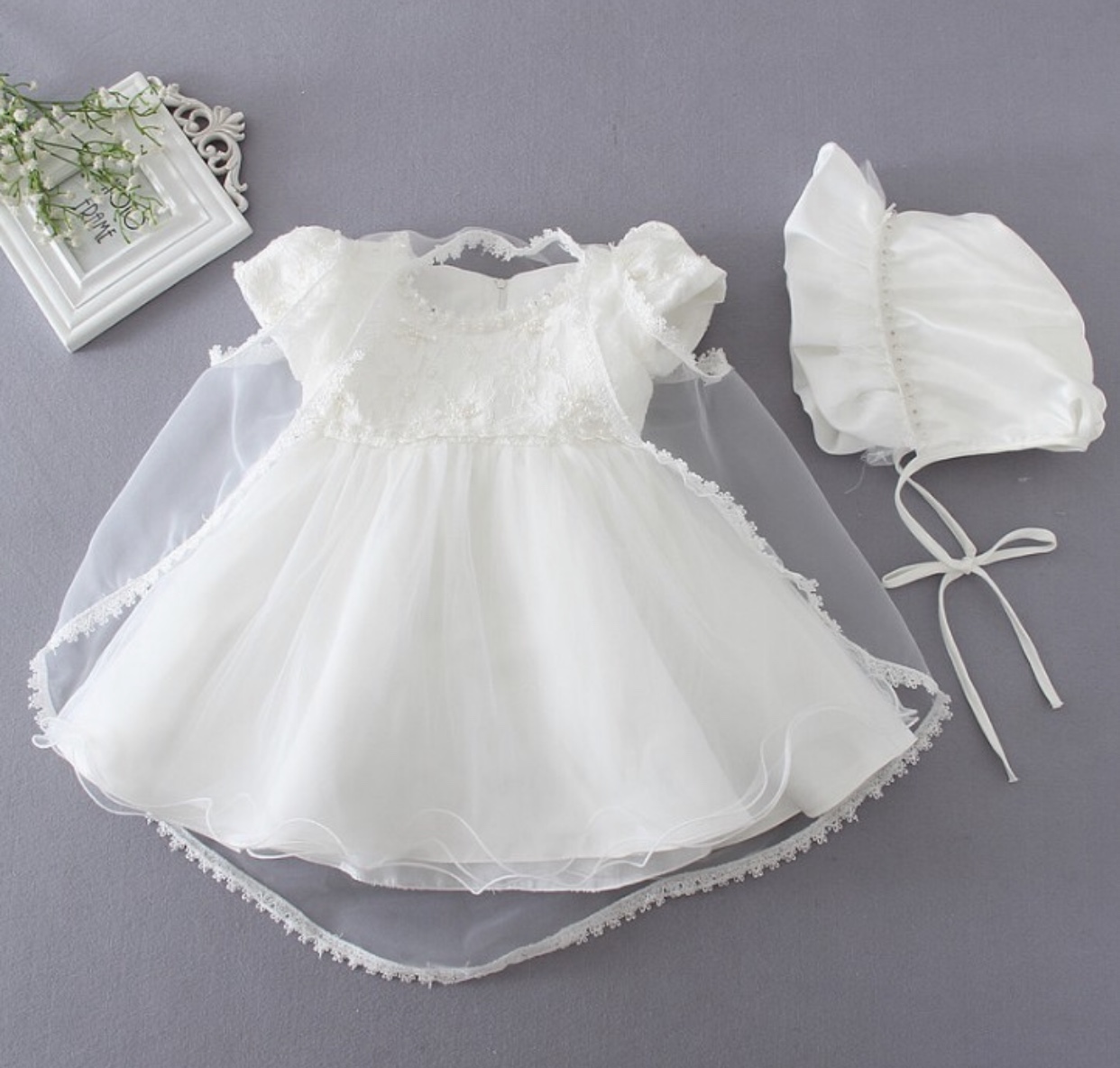 Macy's baby girl christening on sale gown