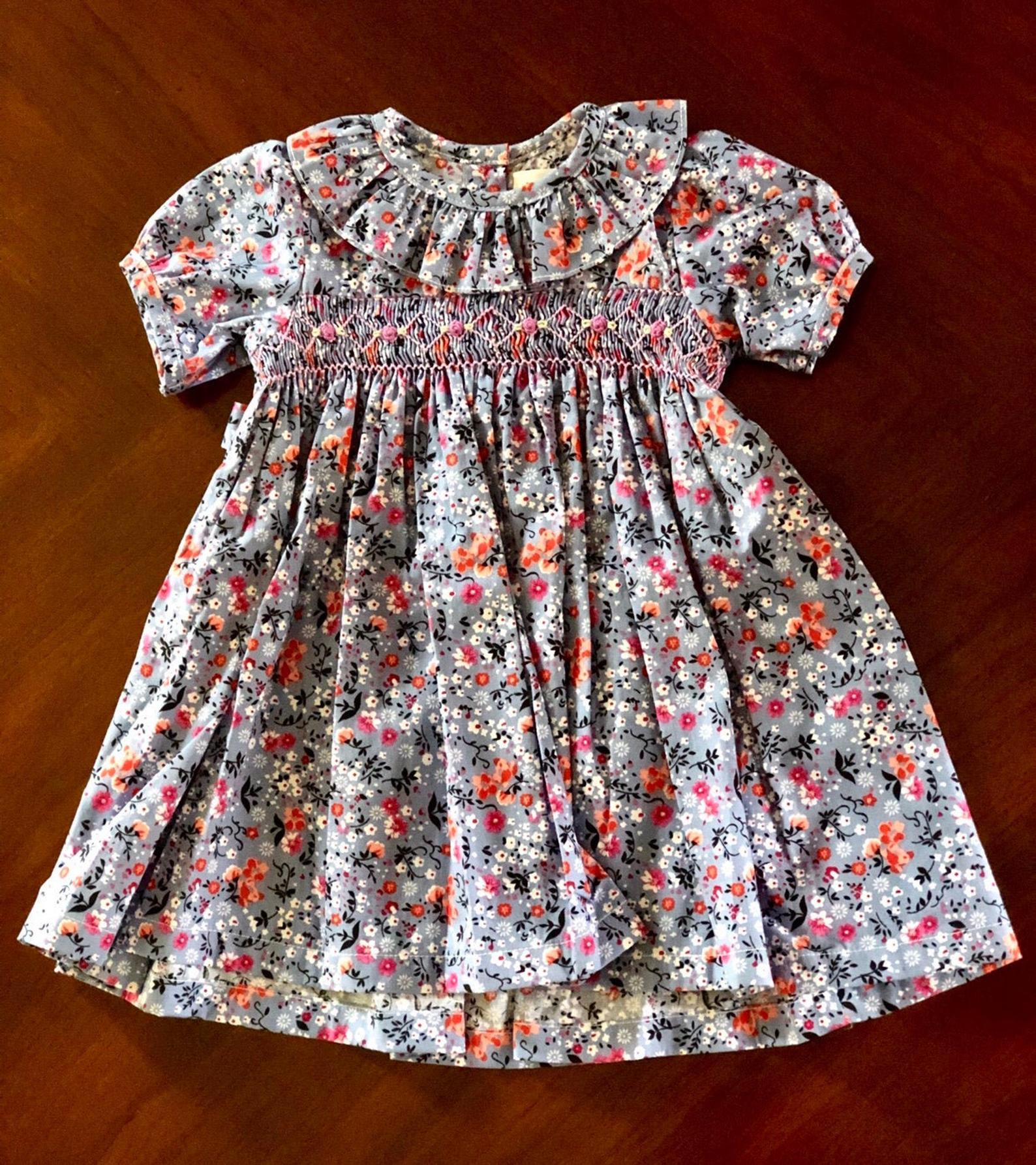 Josette Purple Floral Smocked Dress