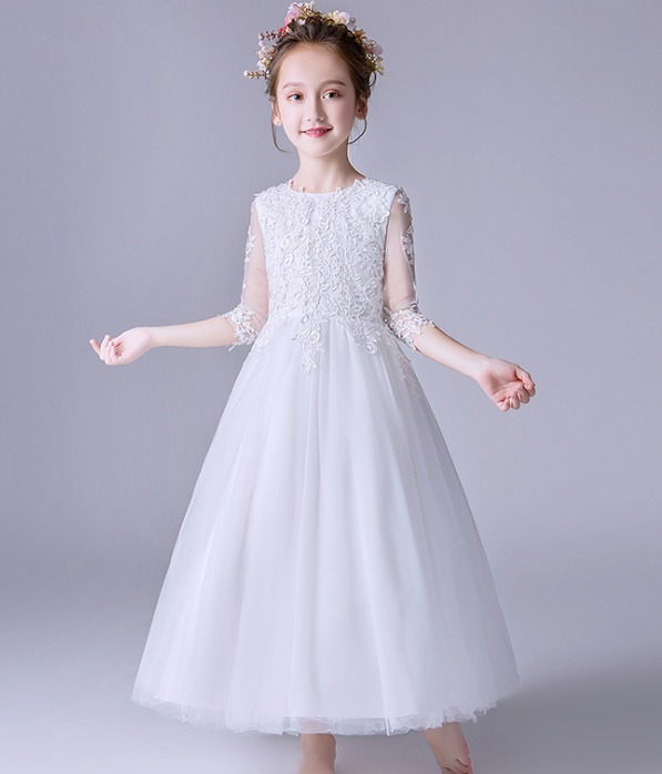 Joanna Elegant Lace Opaque Top Communion Gown