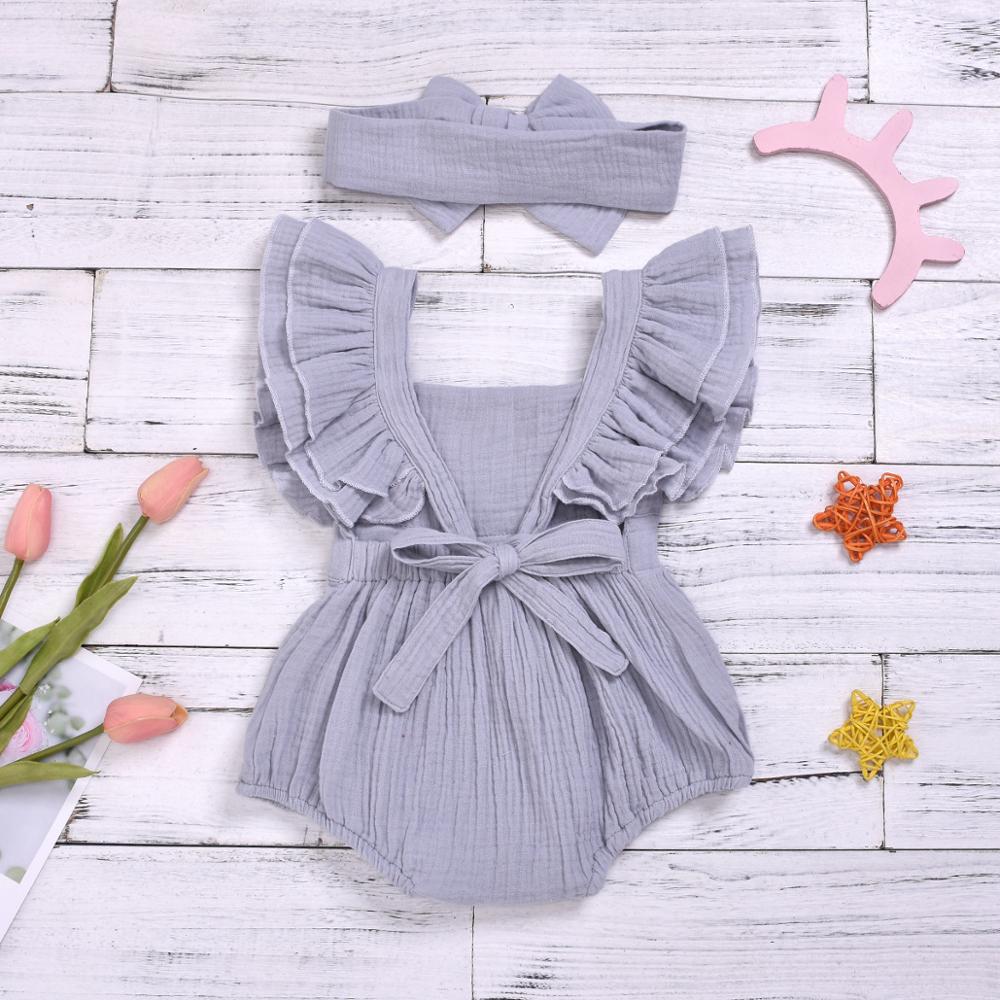 Jeanne Girls Grey Romper with Headband