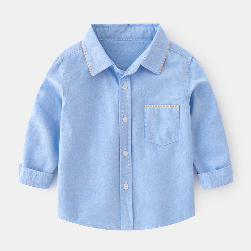 John Chambray Blue Boys Button-Up Shirt