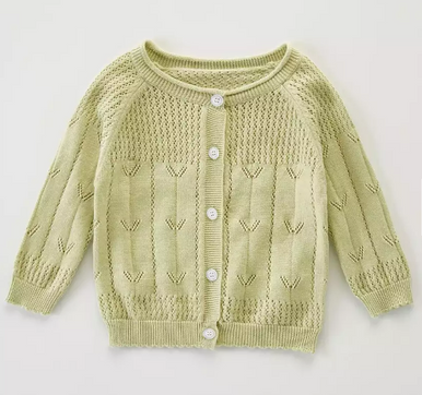 Wren Moss Green Knit Cardigan