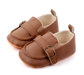 baby boy brown dress shoes Angel Baby Boys Nubuck Brown Leather Dress Lace Up Oxfords main image 1