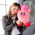 Club Mocchi- Mocchi- Kirby with Heart Mega Plush Toy, 15 inch T12878