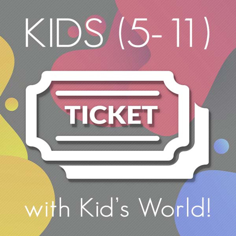 General admission wristband to Jfest for kids ages 5-11, that also includes access for those kids into the Kidsworld area.