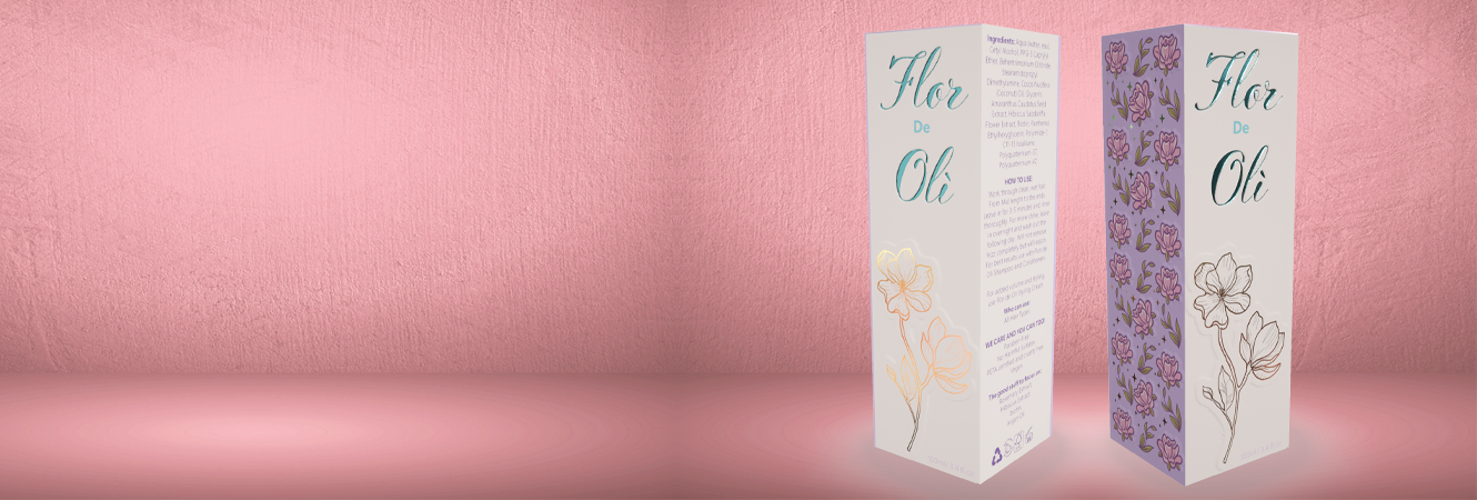 Promotional graphic featuring premium custom packaging with specialty finishes for health and beauty brands.