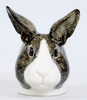 Dutch Rabbit face egg cup grey and white