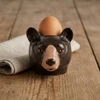 Black Bear Face Egg Cup