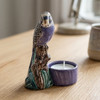 Budgerigar Tea Light Holder Violet