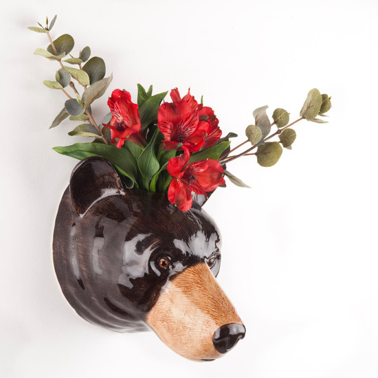 Black Bear Wall vase large