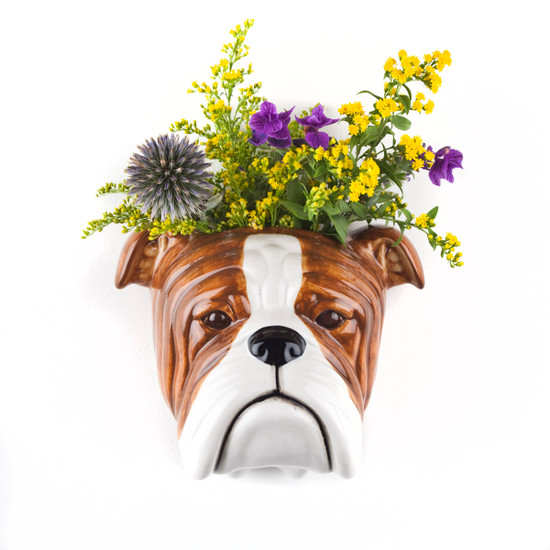 English Bulldog Wall Vase Large