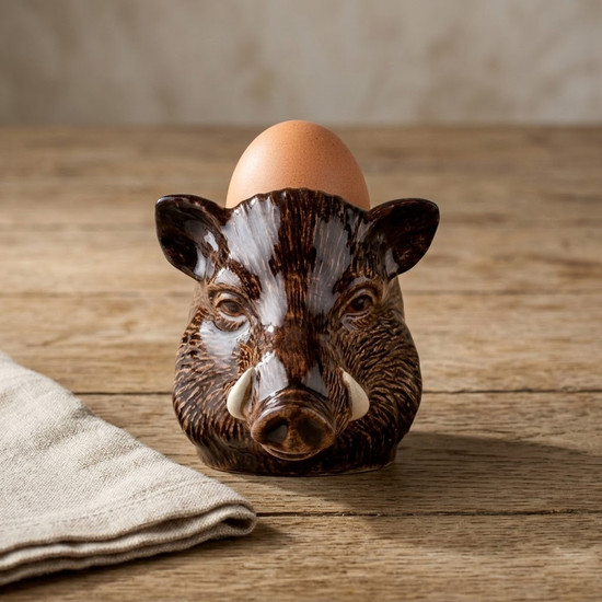 Wild Boar Face Egg Cup