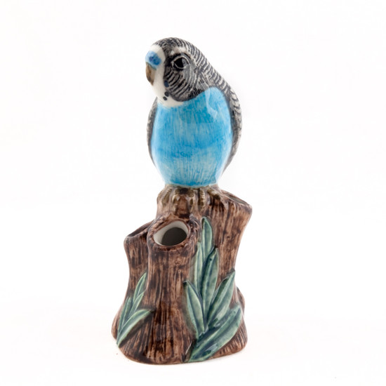 Budgerigar Bud Vase Blue