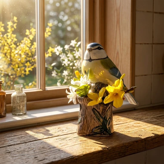 Blue Tit Bud Vase